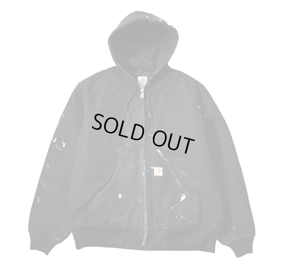 画像1: 20' Used Carhartt Quilted Flannel Lined Active Jacket Black made in USA (1)
