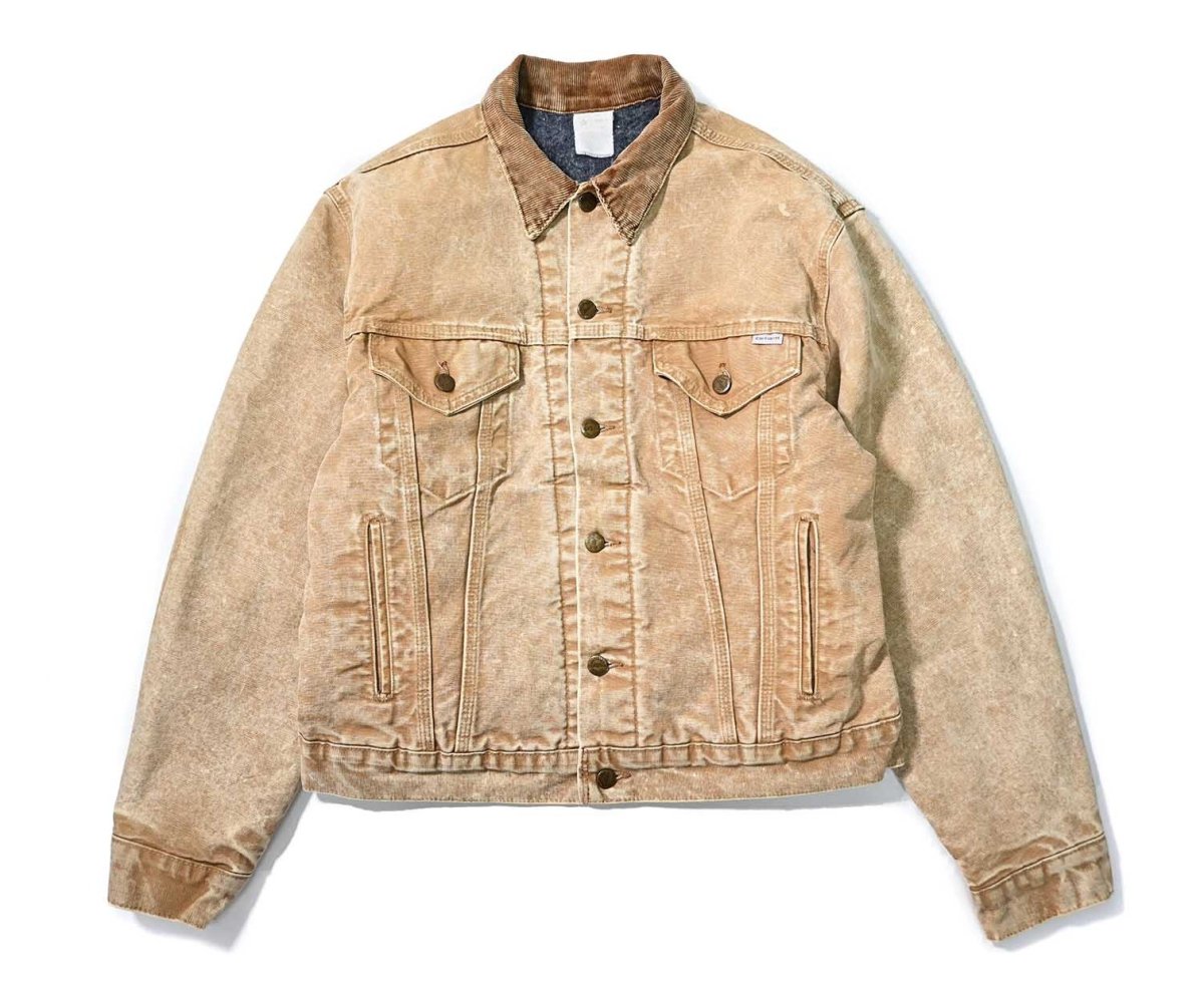 画像1: 80s Used Carhartt Blanket Lined Trucker Jacket made in USA (1)