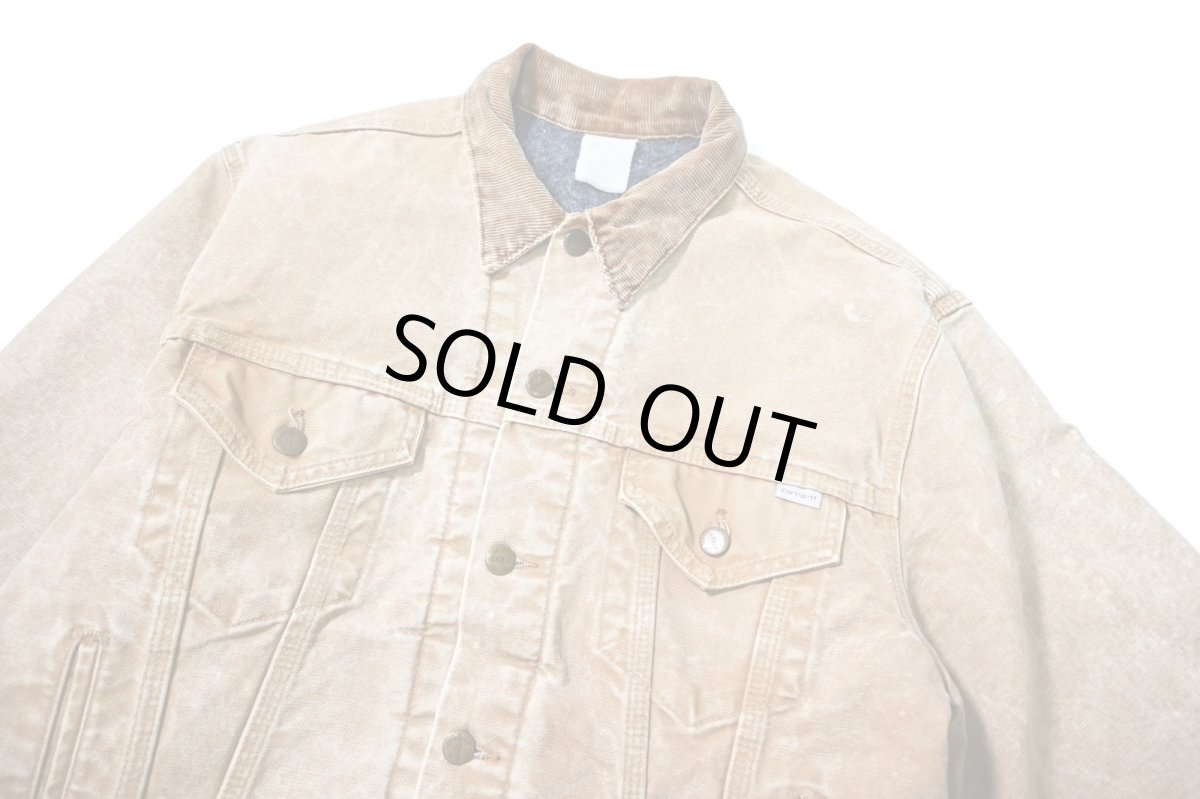 画像3: 80s Used Carhartt Blanket Lined Trucker Jacket made in USA (3)
