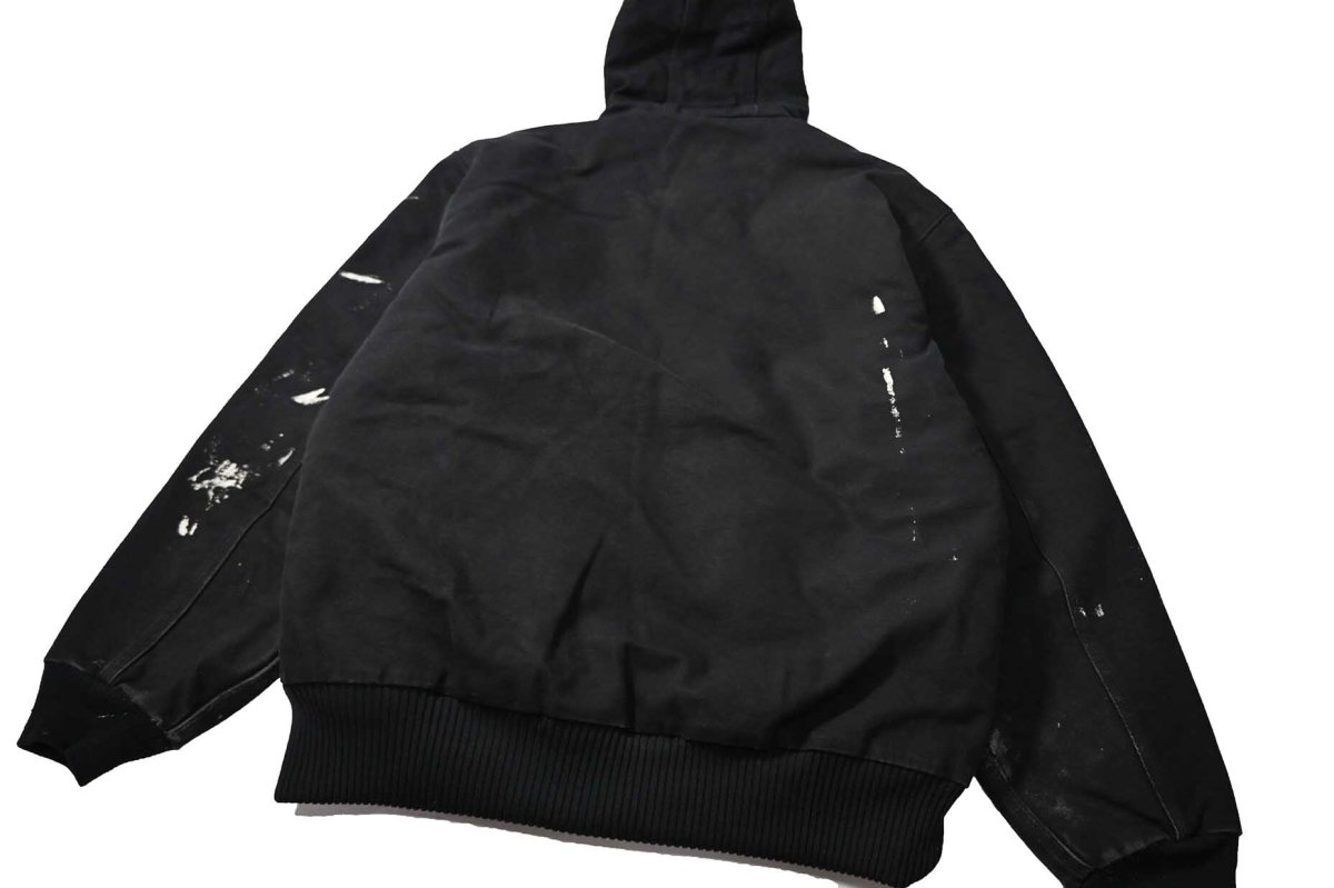 画像6: 20' Used Carhartt Quilted Flannel Lined Active Jacket Black made in USA (6)
