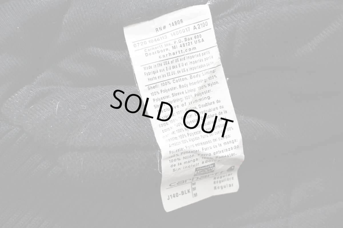 画像5: 20' Used Carhartt Quilted Flannel Lined Active Jacket Black made in USA (5)