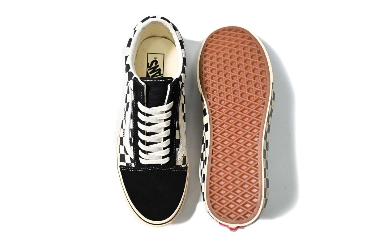 画像4: VANS Old Skool Checkerboard Black/Marshmallow バンズ　 (4)