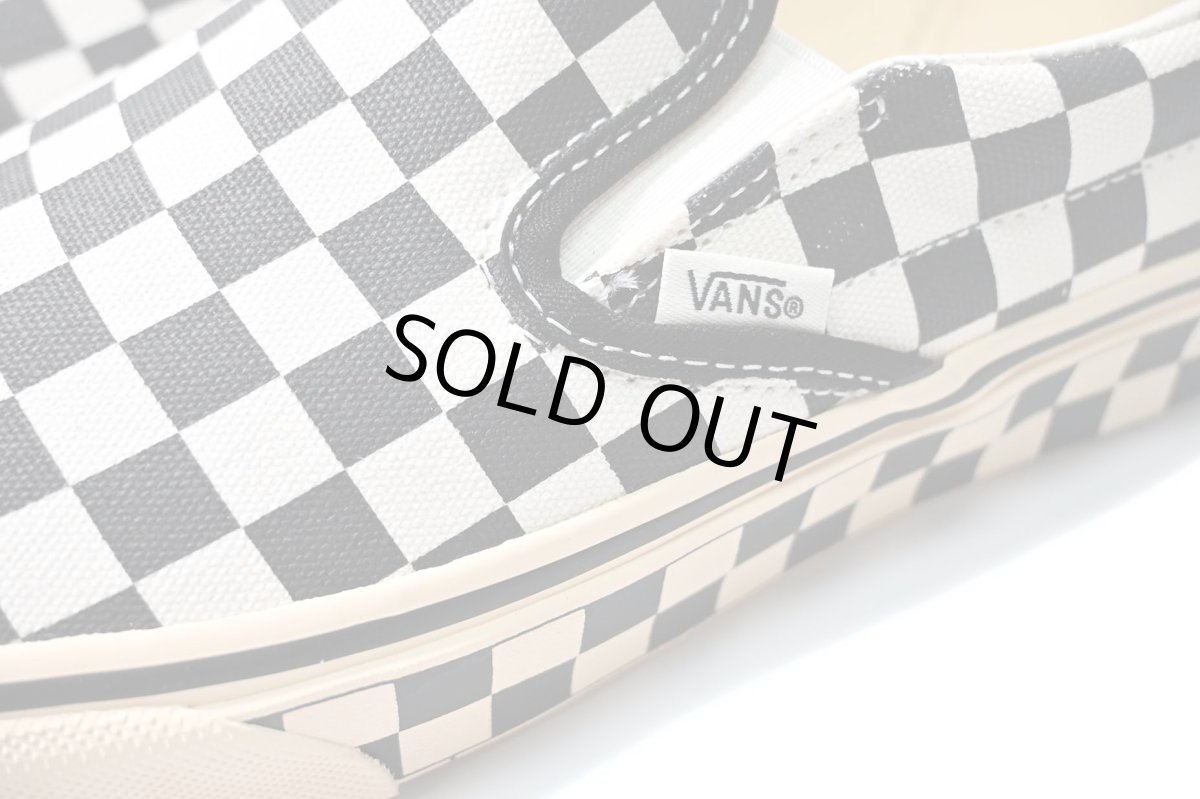画像3: VANS Classic Slip-On Checkerboard Black/Marshmallow バンズ　 (3)