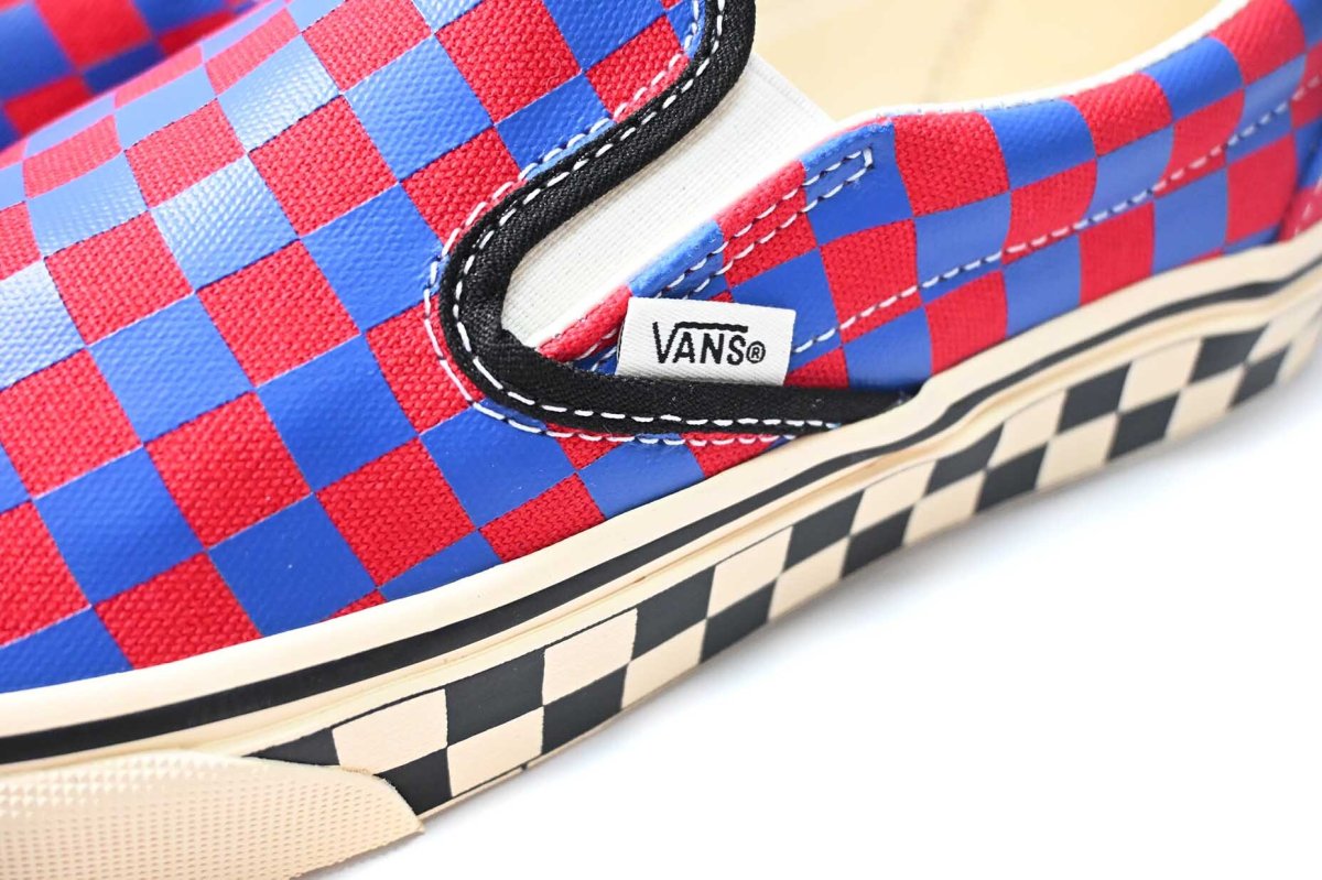 画像3: VANS Classic Slip-On Checkerboard Red/Blue バンズ　 (3)