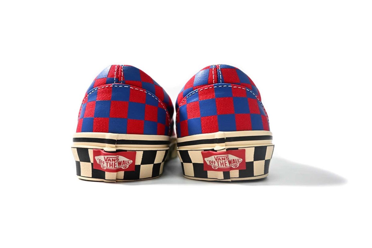 画像5: VANS Classic Slip-On Checkerboard Red/Blue バンズ　 (5)