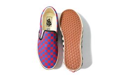 画像4: VANS Classic Slip-On Checkerboard Red/Blue バンズ　 (4)
