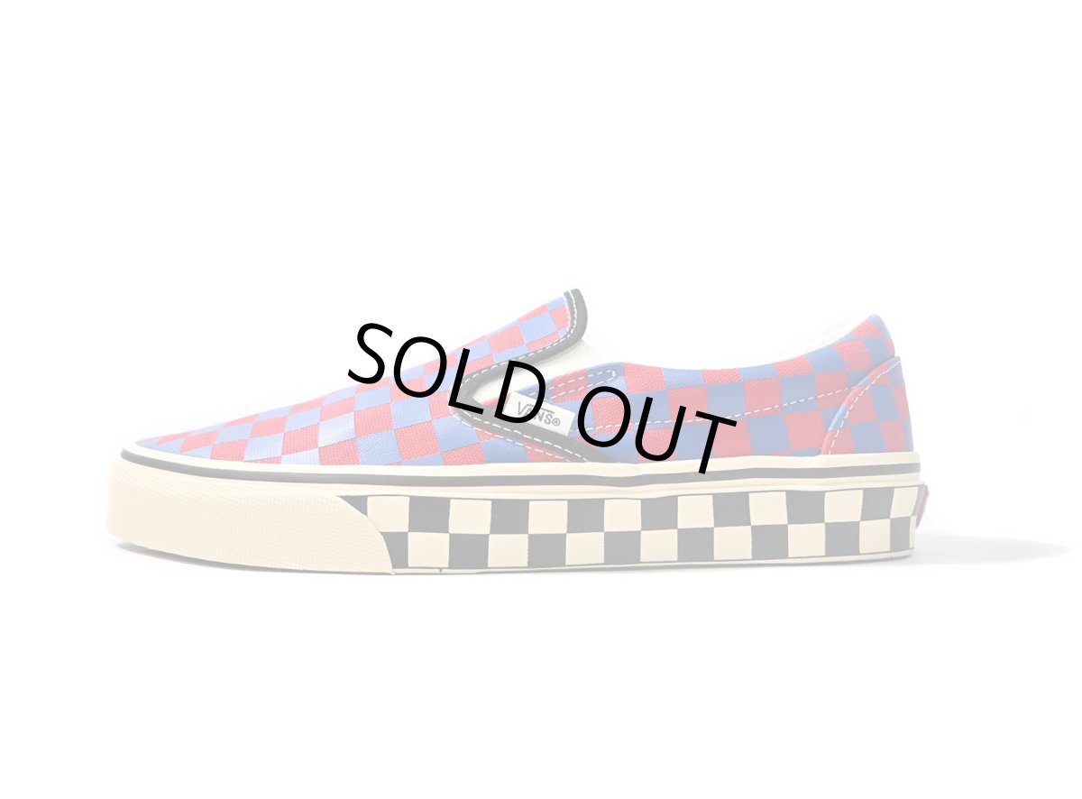 画像1: VANS Classic Slip-On Checkerboard Red/Blue バンズ　 (1)
