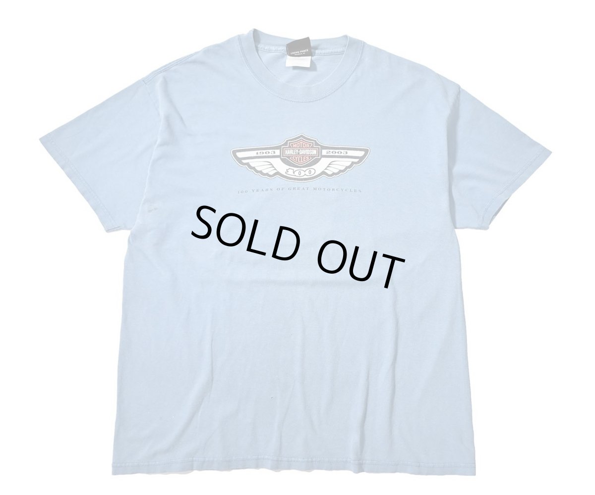 画像1: 00s Used Harley-Davidson Print Tee (1)