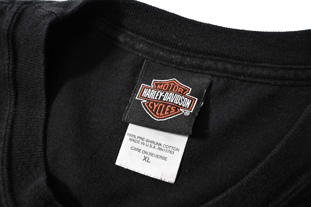 画像4: 00s Used Harley-Davidson L/S Print Pocket Tee made in USA (4)