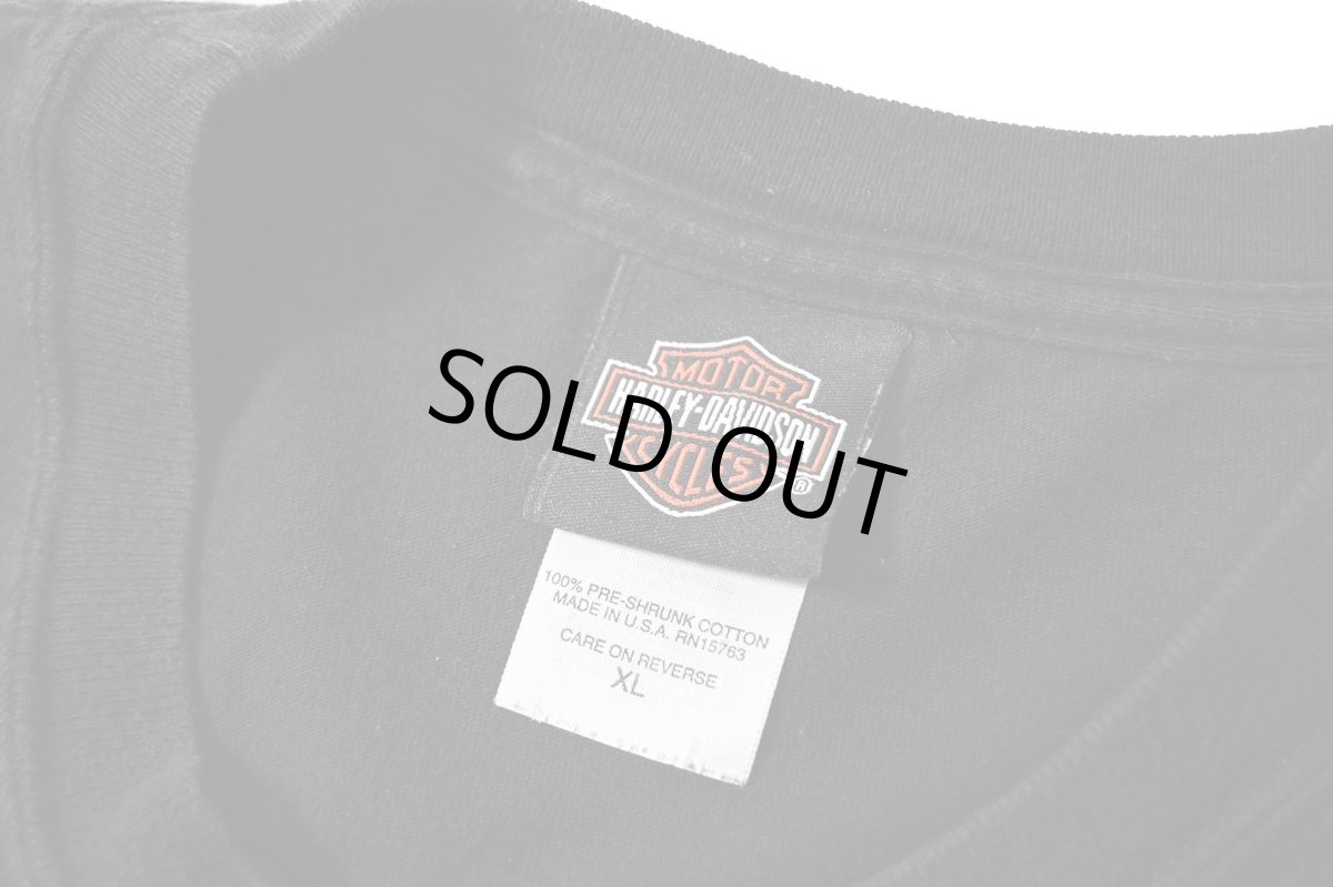 画像4: 00s Used Harley-Davidson L/S Print Pocket Tee made in USA (4)