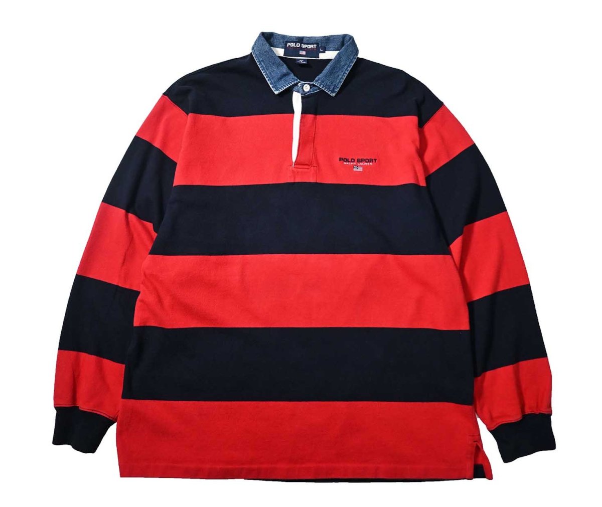画像1: 90s Used Polo Sport Ralph Lauren Rugger Shirt (1)