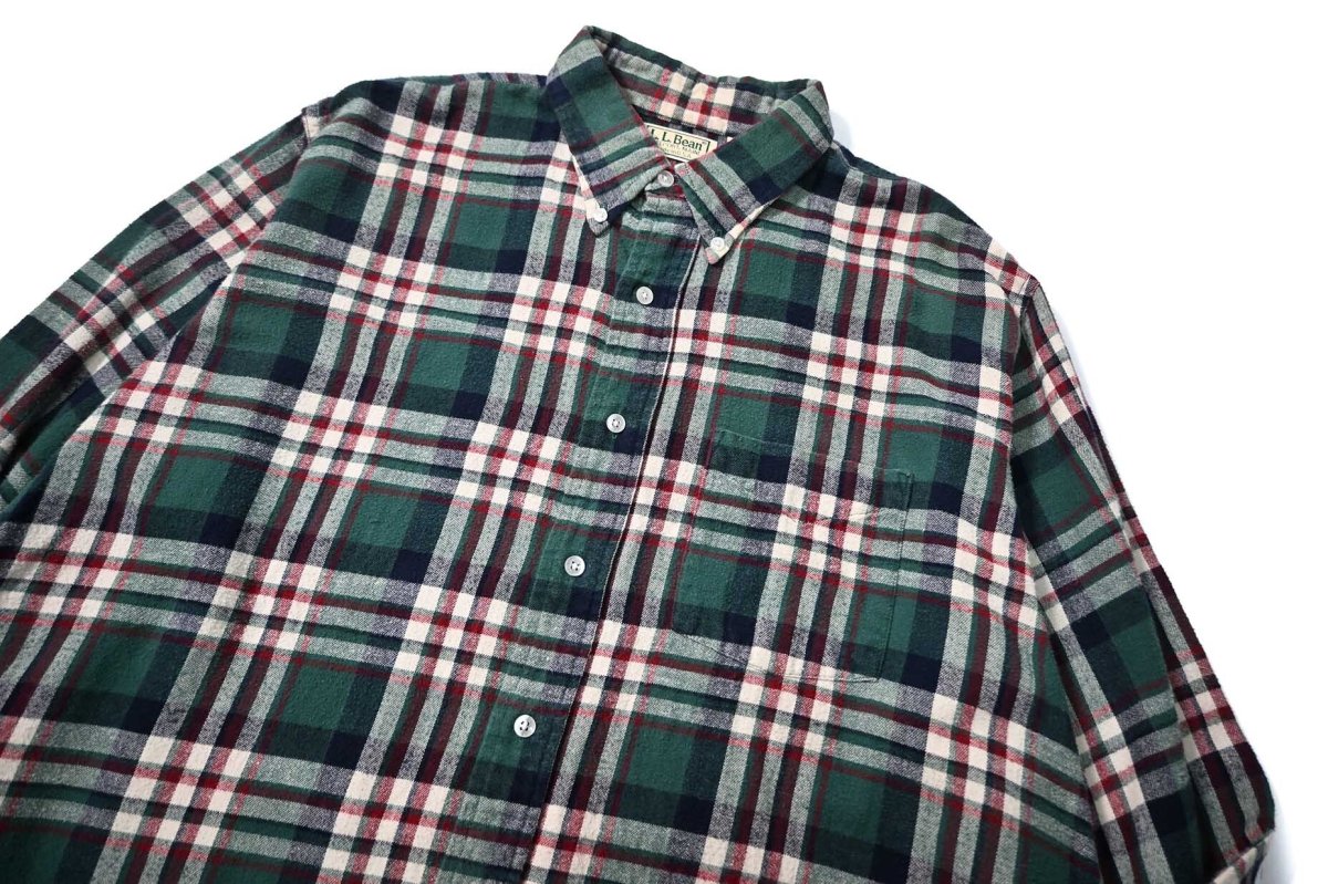 画像2: 80s Used L.L.Bean Flannel Shirt made in USA (2)