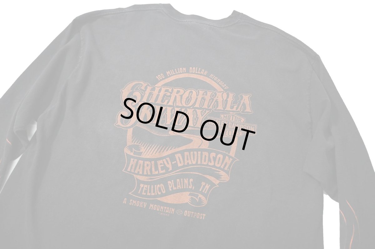 画像5: 00s Used Harley-Davidson L/S Print Pocket Tee made in USA (5)