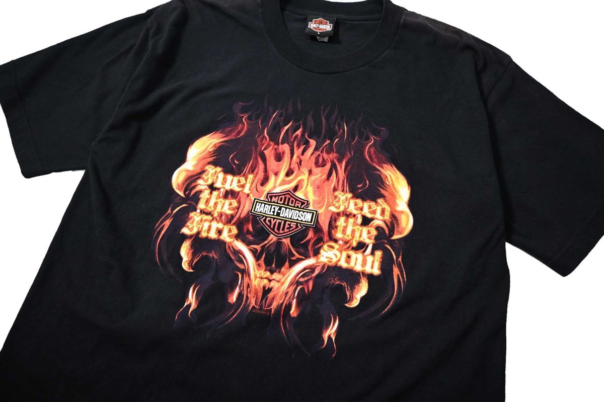 画像2: 00s Used Harley-Davidson Print Tee made in USA (2)