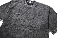 画像2: Los Angeles Apparel Mineral Wash Damaged S/S Tee Black (2)