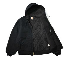 画像4: 14' Used Carhartt Quilted Flannel Lined Active Jacket Black made in USA (4)