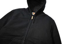 画像2: 14' Used Carhartt Quilted Flannel Lined Active Jacket Black made in USA (2)
