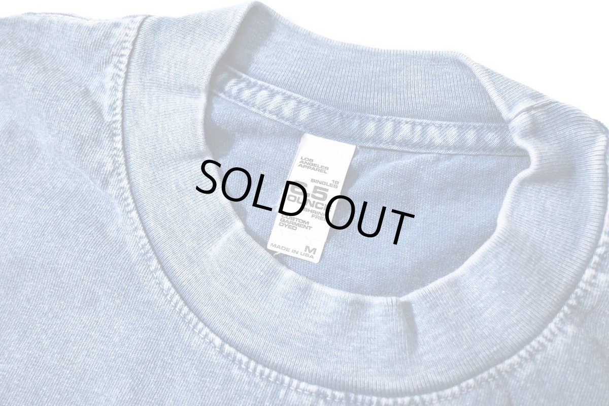 画像3: Los Angeles Apparel Mineral Wash Damaged S/S Tee Indigo (3)