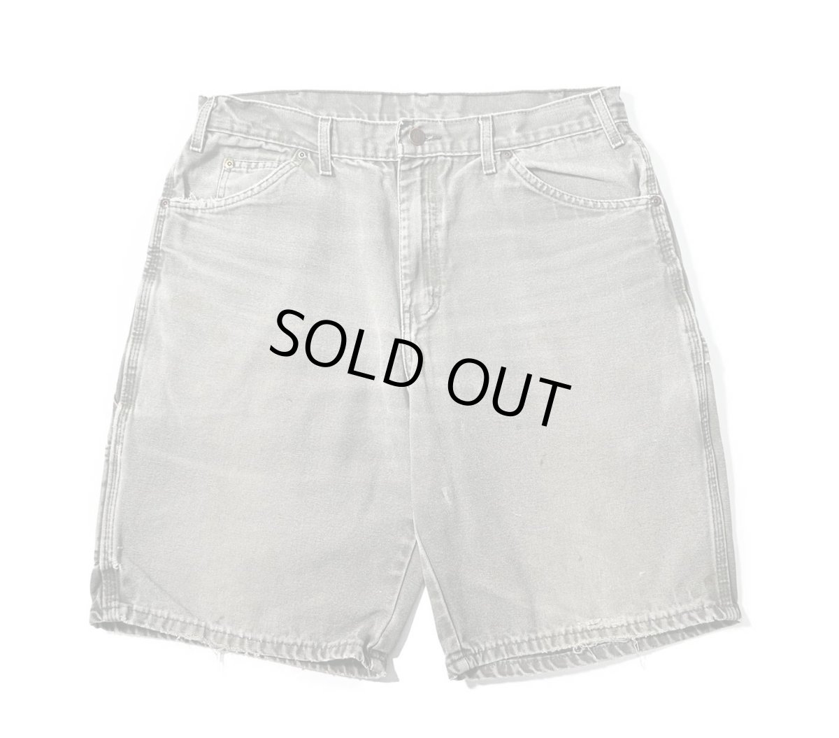 画像1: 00s Used Dickies Duck Work Shorts Moss (1)