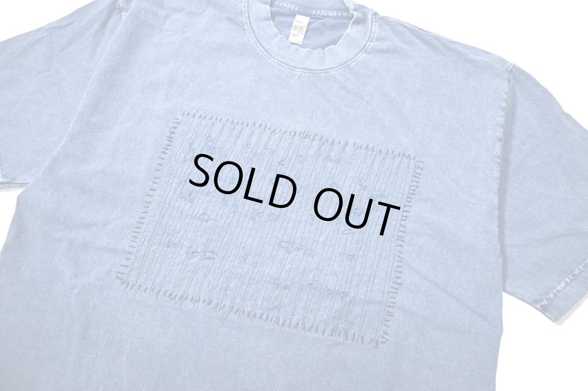 画像2: Los Angeles Apparel Mineral Wash Damaged S/S Tee Indigo (2)