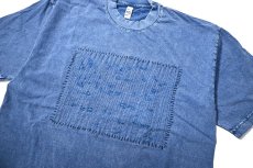 画像2: Los Angeles Apparel Mineral Wash Damaged S/S Tee Indigo (2)