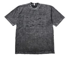 画像1: Los Angeles Apparel Mineral Wash Damaged S/S Tee Black (1)