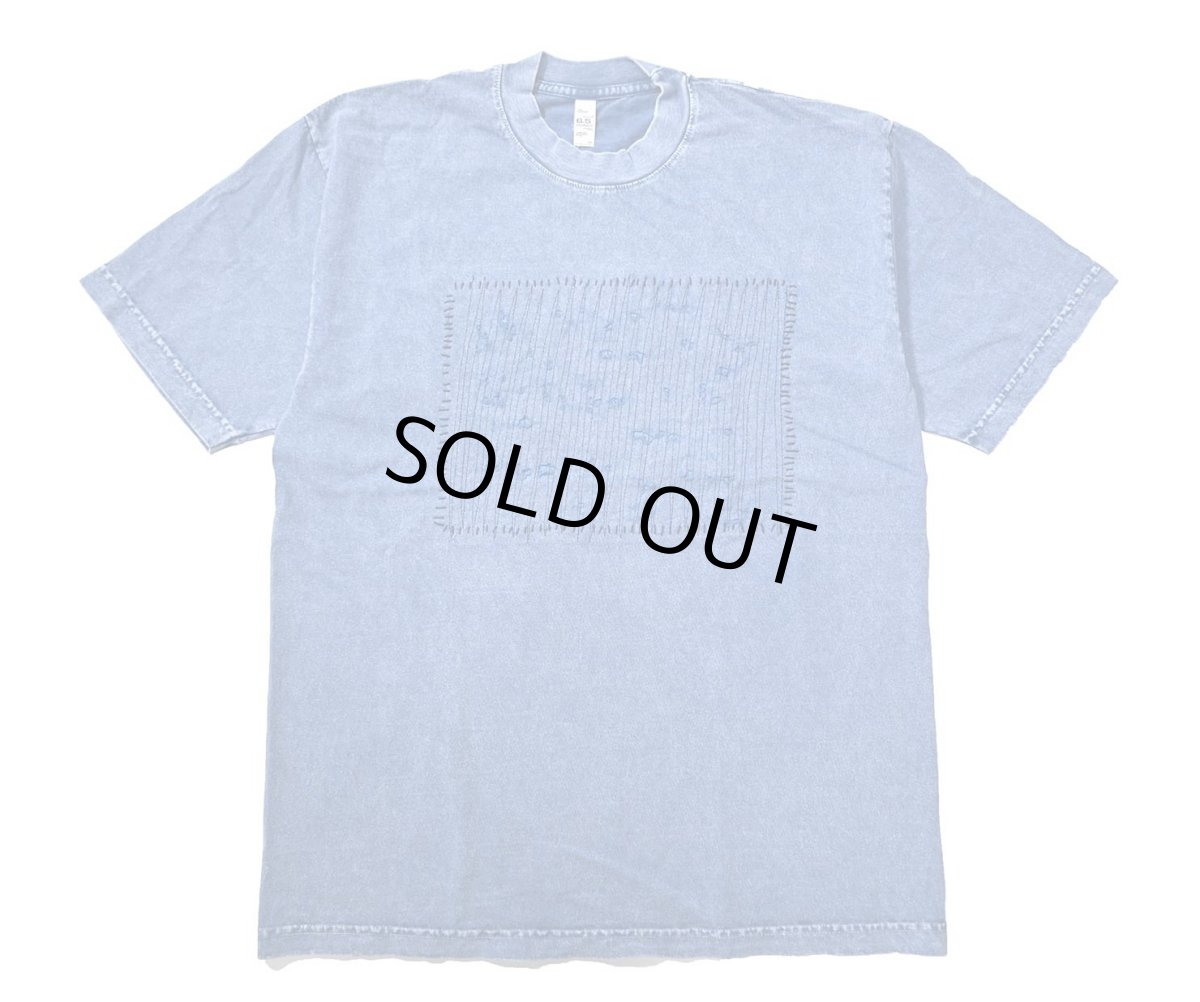 画像1: Los Angeles Apparel Mineral Wash Damaged S/S Tee Indigo (1)