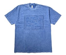 画像1: Los Angeles Apparel Mineral Wash Damaged S/S Tee Indigo (1)