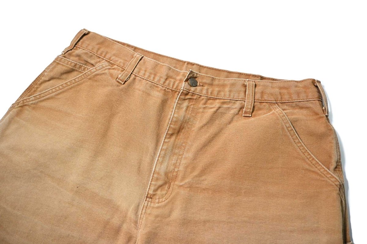 画像2: 16' Used Carhartt Duck Work Shorts Brown (2)