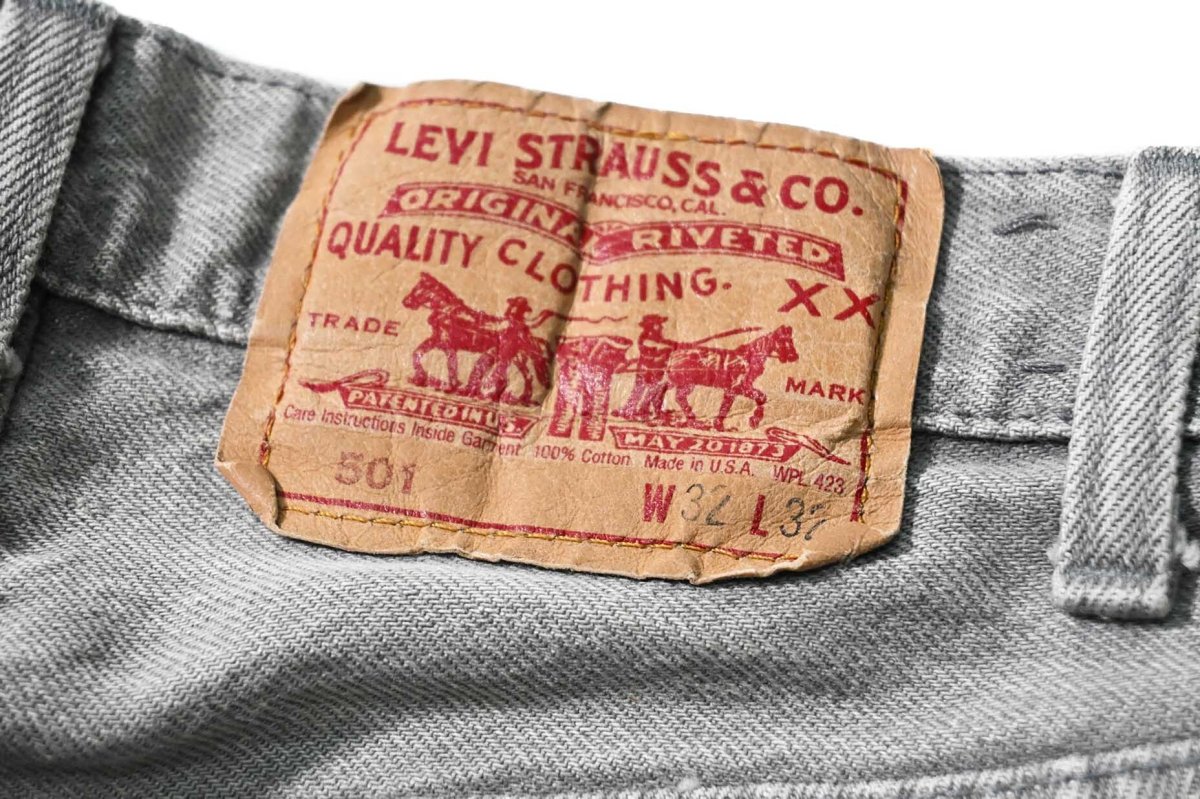 画像5: 88' Used Levi's 501 Denim Pants Grey made in USA (5)