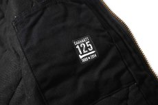 画像6: 14' Used Carhartt Quilted Flannel Lined Active Jacket Black made in USA (6)
