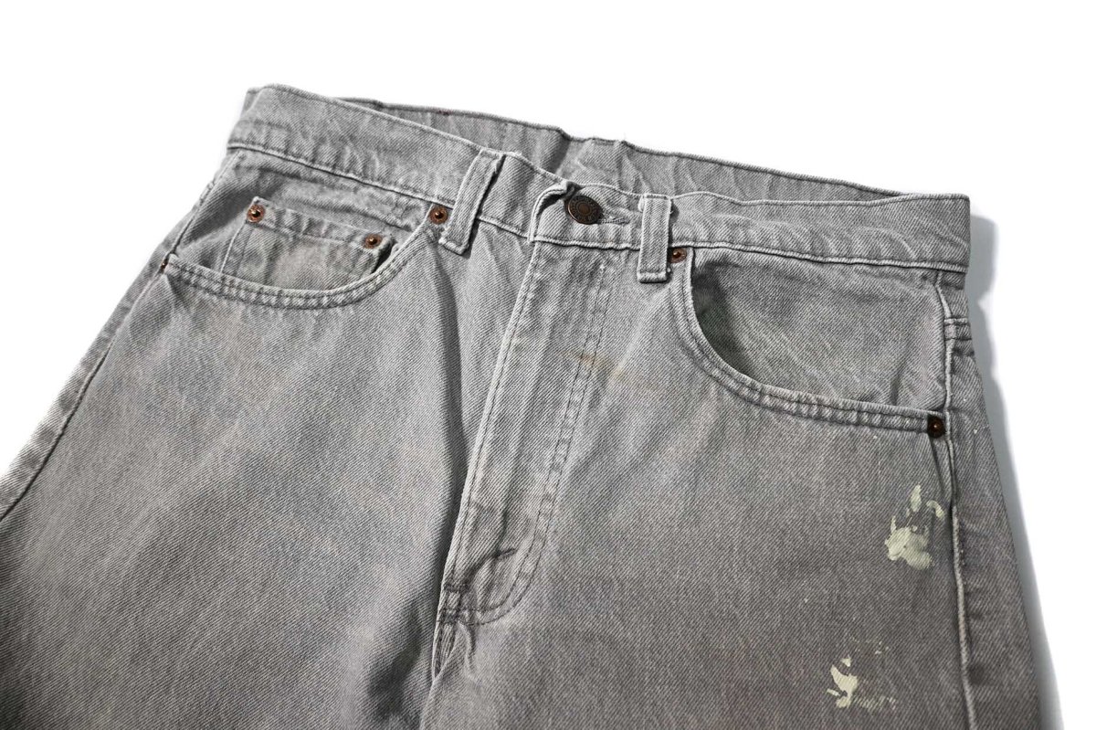 画像2: 87' Used Levi's 501 Denim Pants Grey made in USA (2)