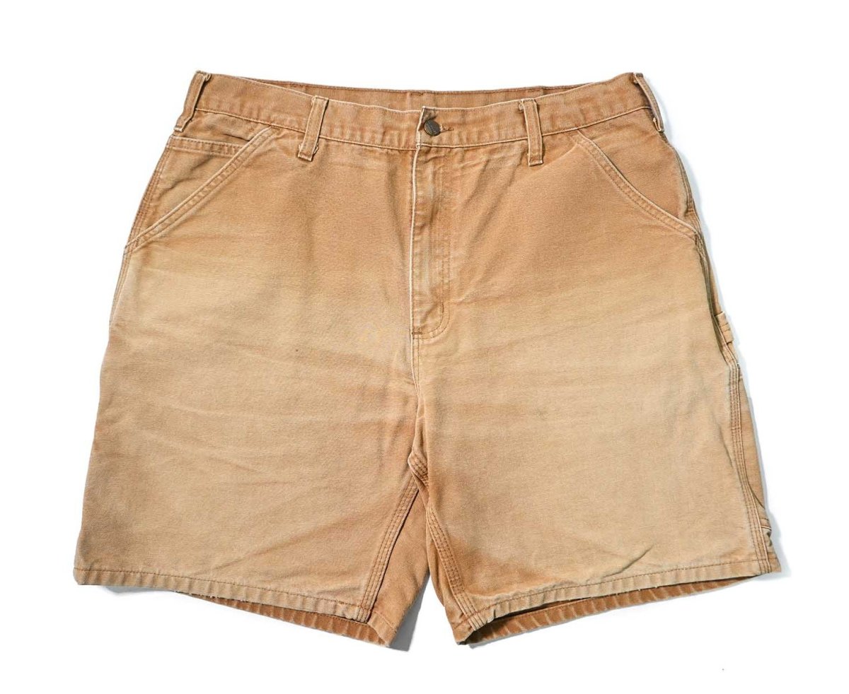 画像1: 16' Used Carhartt Duck Work Shorts Brown (1)
