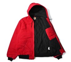 画像5: 13' Used Carhartt Quilted Flannel Lined Active Jacket Red made in USA (5)