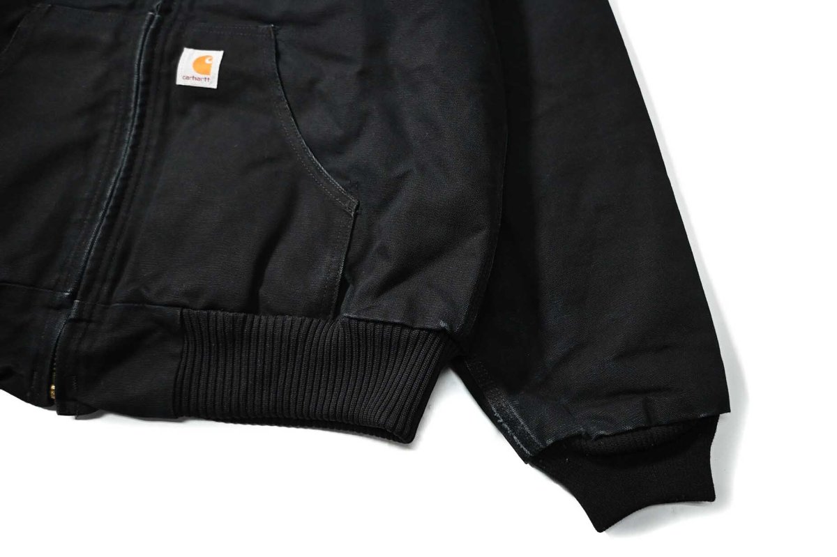 画像3: 14' Used Carhartt Quilted Flannel Lined Active Jacket Black made in USA (3)