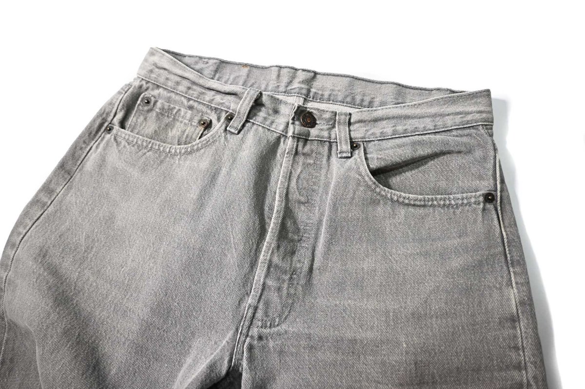 画像2: 88' Used Levi's 501 Denim Pants Grey made in USA (2)