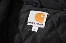 画像5: 14' Used Carhartt Quilted Flannel Lined Active Jacket Black made in USA (5)
