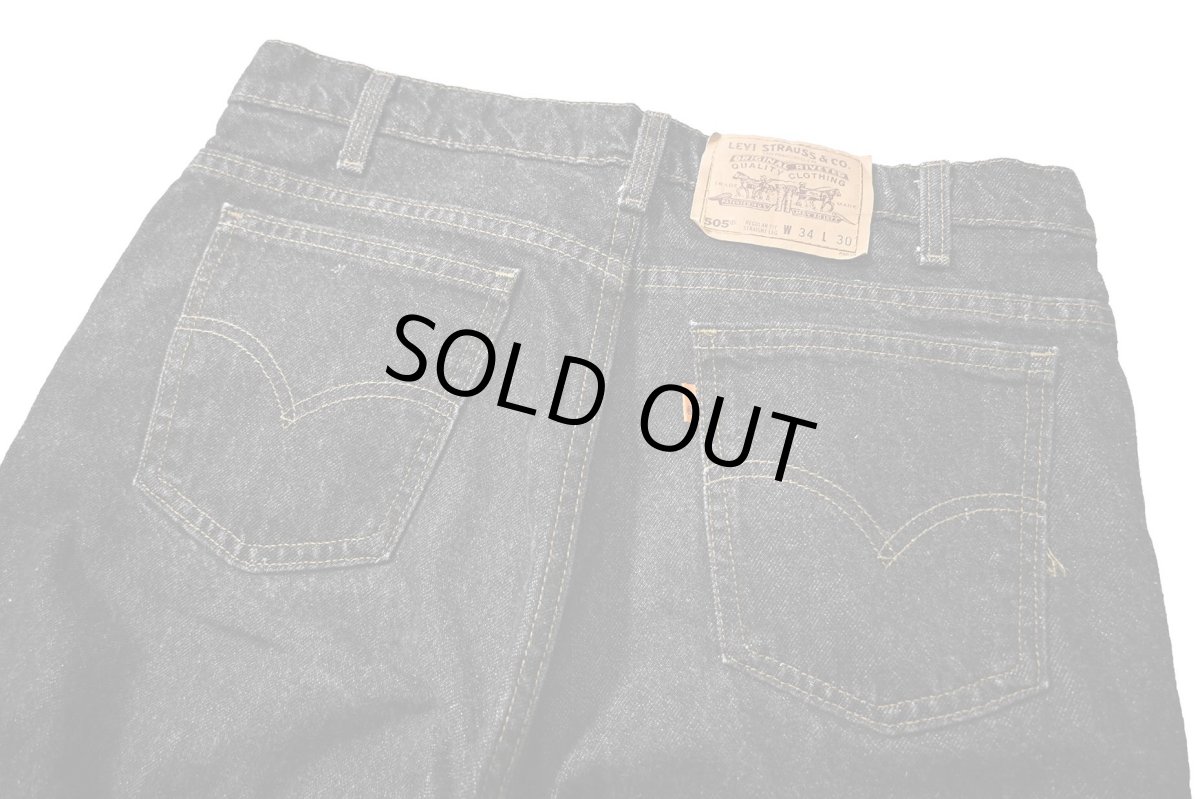 画像4: 90s Used Levi's 505 Denim Pants Black made in USA リーバイス 先染め (4)