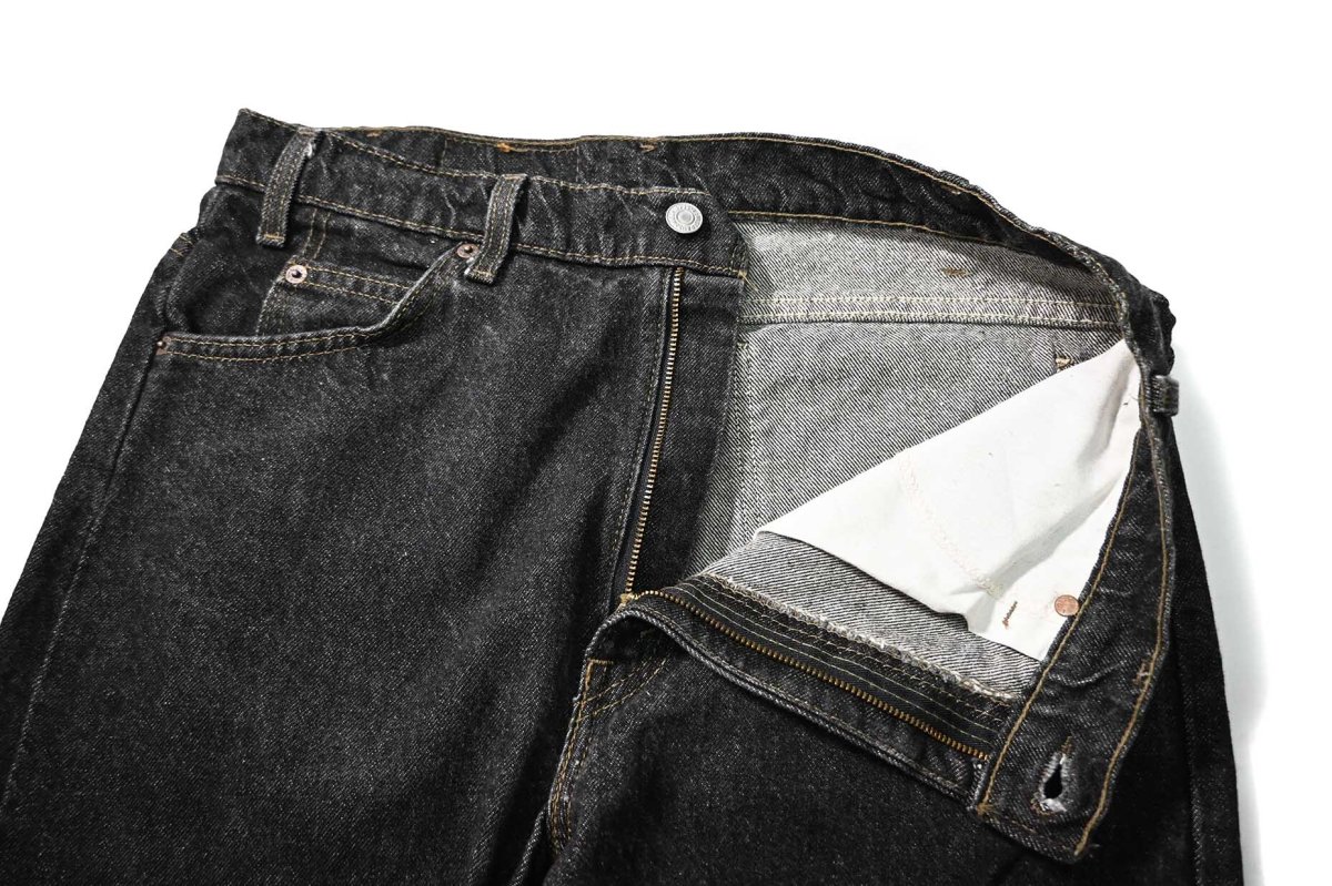 画像6: 90s Used Levi's 505 Denim Pants Black made in USA リーバイス 先染め (6)