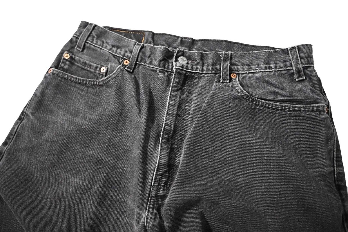 画像2: 02' Used Levi's 505 Denim Pants Black リーバイス (2)