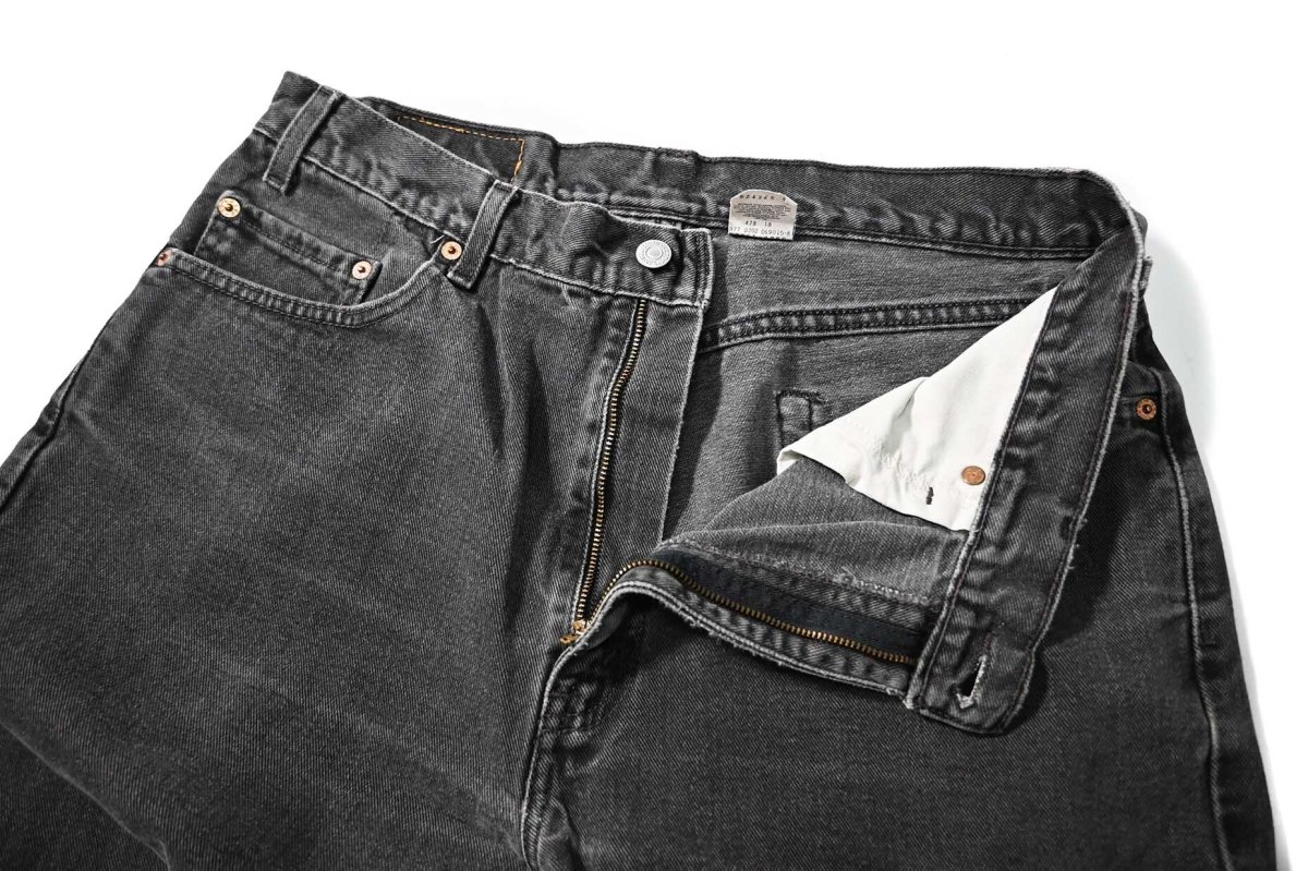 画像6: 02' Used Levi's 505 Denim Pants Black リーバイス (6)