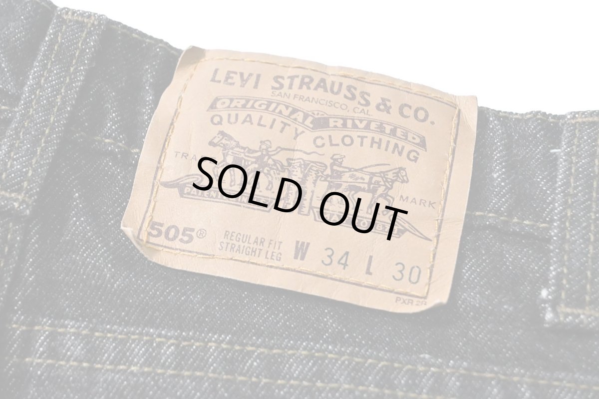 画像5: 90s Used Levi's 505 Denim Pants Black made in USA リーバイス 先染め (5)
