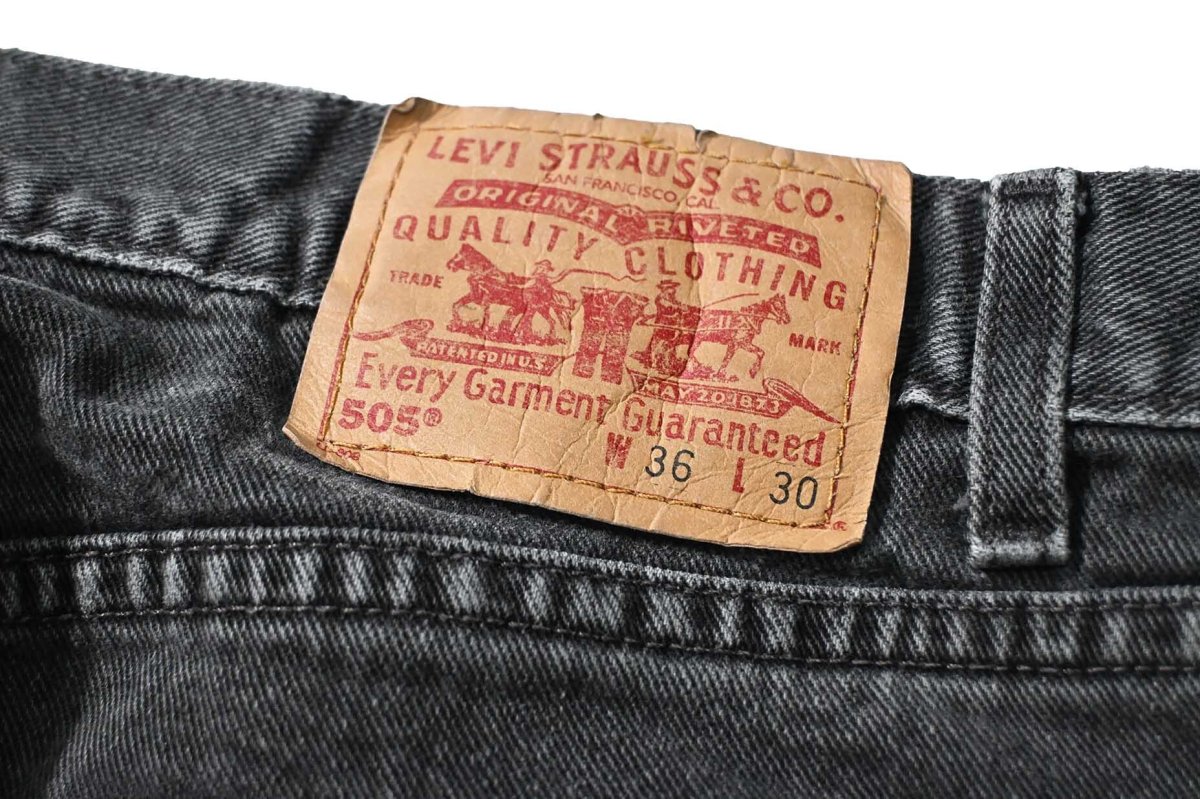 画像5: 02' Used Levi's 505 Denim Pants Black リーバイス (5)