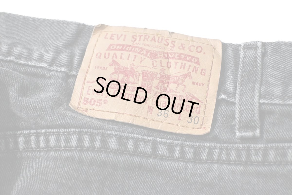 画像5: 02' Used Levi's 505 Denim Pants Black リーバイス (5)