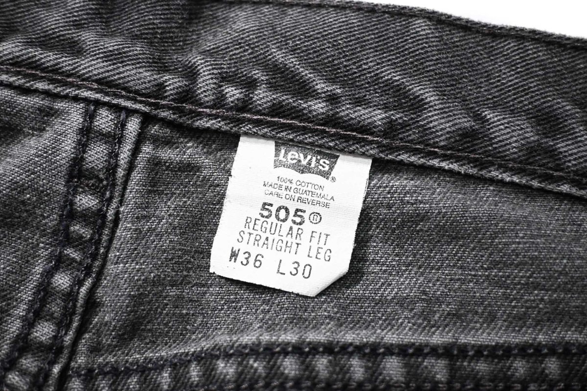 画像7: 02' Used Levi's 505 Denim Pants Black リーバイス (7)