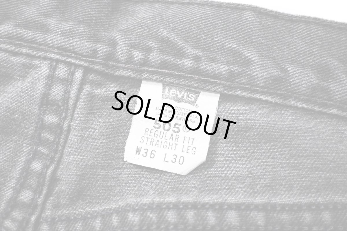 画像7: 02' Used Levi's 505 Denim Pants Black リーバイス (7)