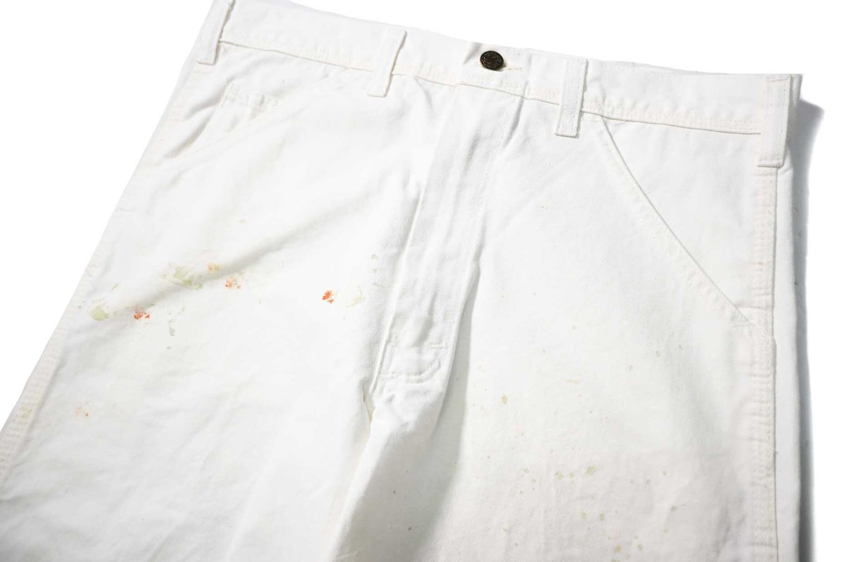画像2: Used Stan Ray Painted Painter Pants White made in USA (2)