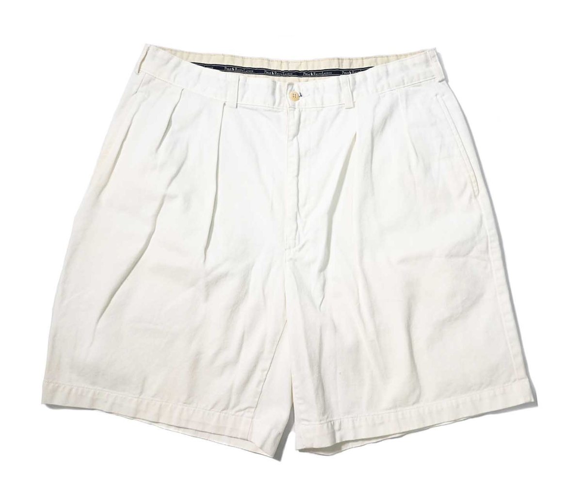 画像1: 90-00s Used Polo Ralph Lauren Tyler Shorts White (1)