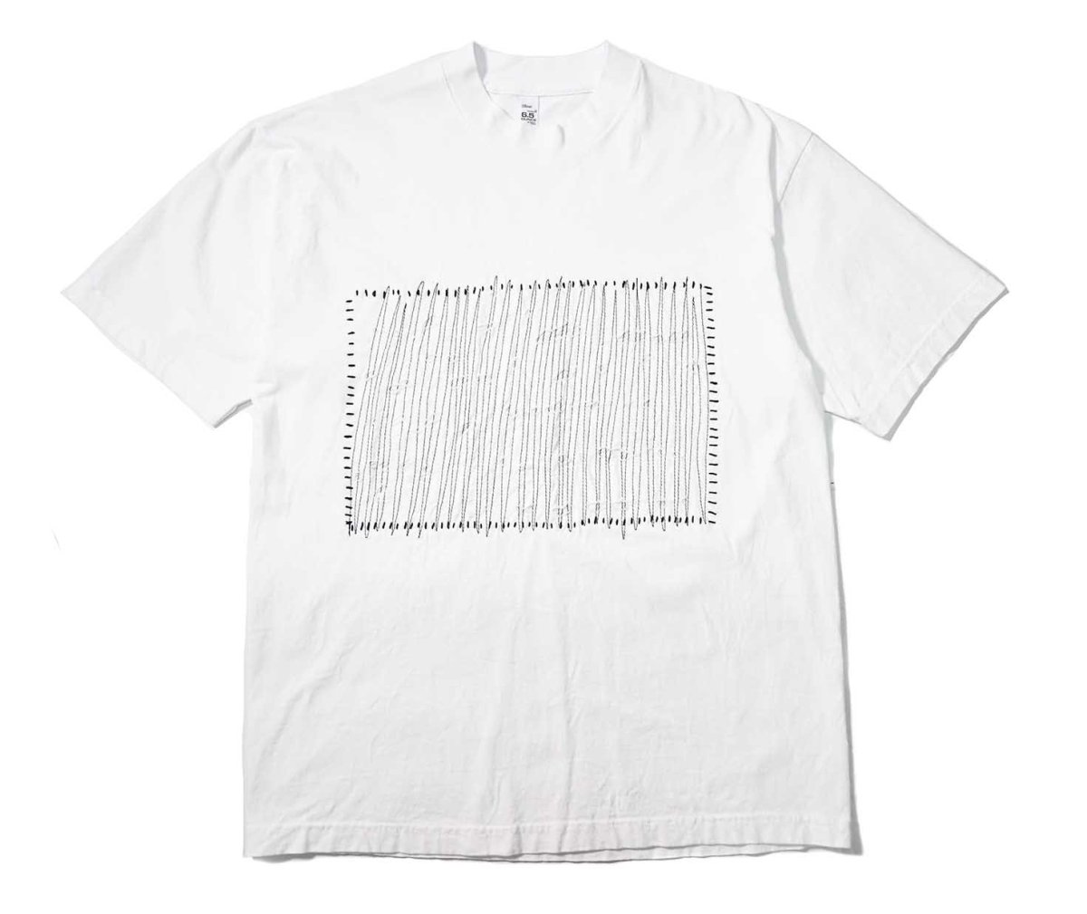 画像1: Los Angeles Apparel Garment Dye Damaged S/S Tee White (1)