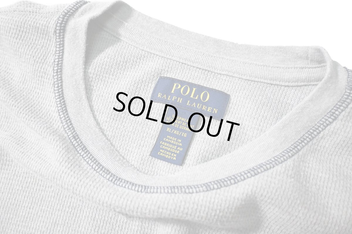 画像4: Used Polo Ralph Lauren L/S Thermal Grey (4)